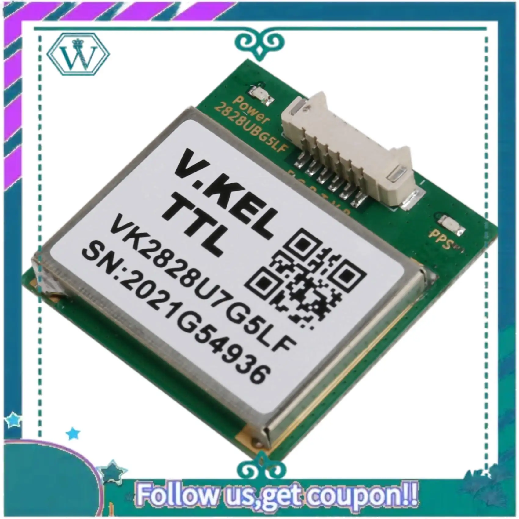 A75Q-2X VK2828U7G5LF GPS 모듈 TTL 1-10Hz 안테나 포함 플래시 비행 제어 GPS 모델
