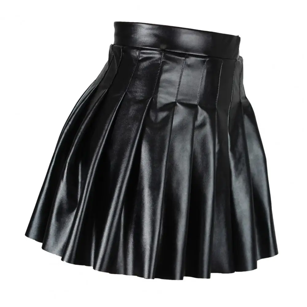 saia-plissada-de-couro-sint-tico-feminina-cintura-alta-design-a-line