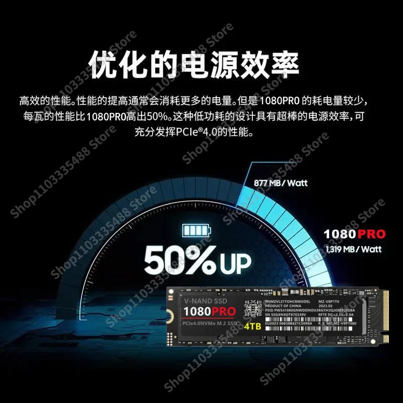 Ʈ MLC PS5 PS4 ǻͿ  ָ Ʈ ϵ ̺,  1080 PRO PCIe 5.0 NVMe 4.0 M.2 2280, 1TB, 2TB, 4TB SSD, ǰ