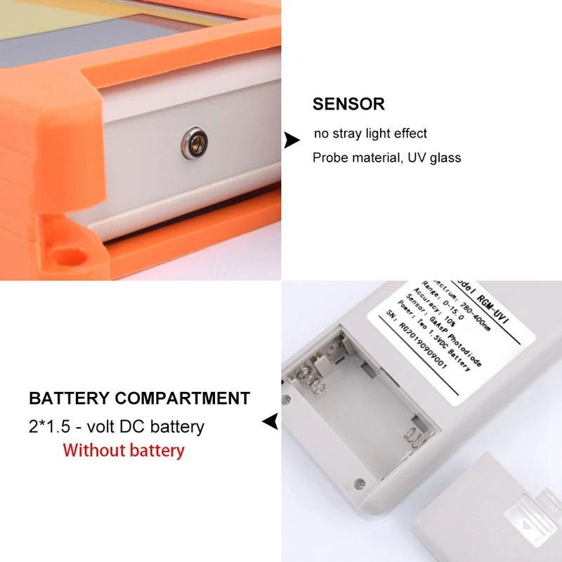 1Pcs UVI Meter ± 10% REF. NIST High Precision Sun Index Tester UVI Ultraviolet Intensity Photometric Measurement Tool