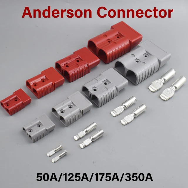 2PCS สําหรับ Anderson 50A 120A 175A 350A 600V ปลั๊ก Terminal แบตเตอรี่ชุดเชื่อมต่อ Quick Plug แบตเตอรี่ชาร์จ Connector 1