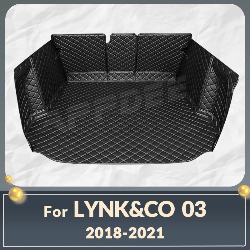 

Автомобильный коврик для багажника с полным покрытием для LYNK & CO 03 2018-2021 20 19, автомобильный коврик для багажника, подкладка для груза, защитные аксессуары для интерьера