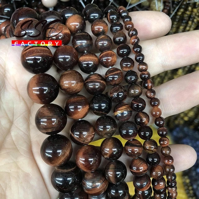 5A Quality Natural Stone Blue Tiger Eye Beads Round Loose Beads 6 8 10 12mm For Jewelry Making DIY Charm Bracelet 15