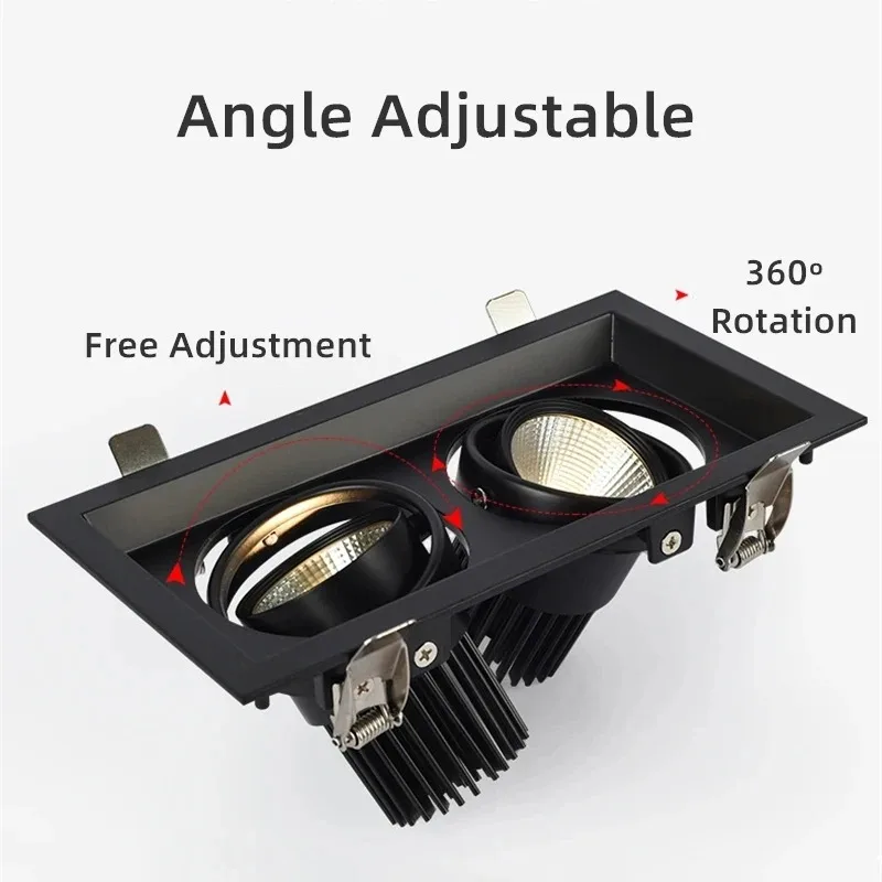 Square Recessed LED Ceiling Lamps Holder Adjustable Gu10 Mr16 Bulb Spot Lamps Downlight Holder Frame Bracket Fitting Home Decor led spotlight lamp,led ceiling spot light