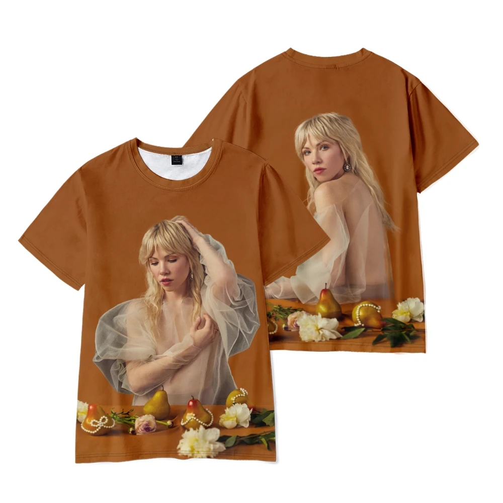 

Футболка Carly Rae Jepsen с круглым вырезом и коротким рукавом для мужчин и женщин, футболка американская поп-певица 2022, Повседневная стильная 3d-одежда