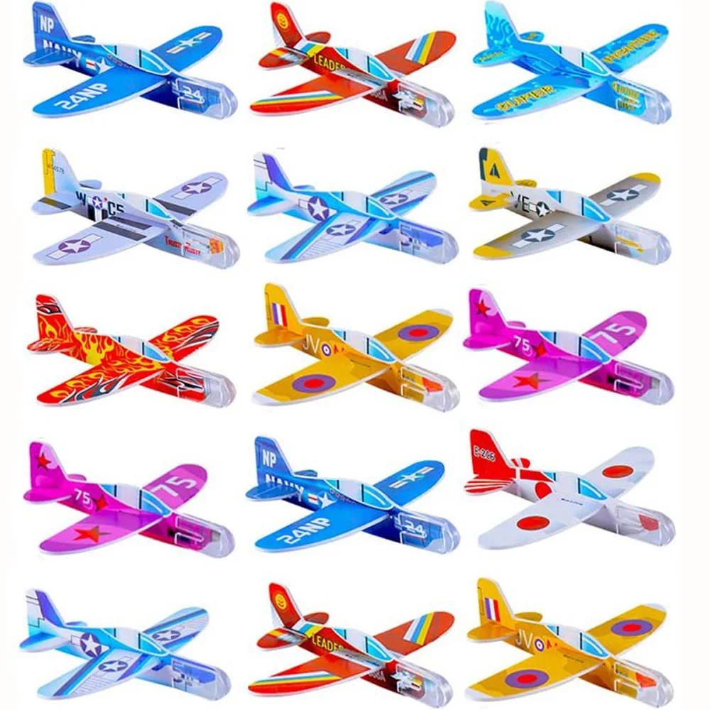 30Pcs Wholesale Mini Foam Airplane Toy Hand Throw Flying Planes Kids Toys