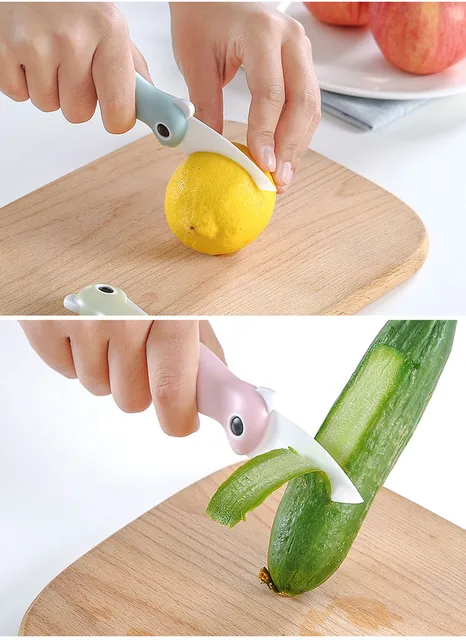 MAXFAVOR Portable Ceramic Folding Knife Fruit Cutlery Kitchen Pocket Knife  Pare Peeler