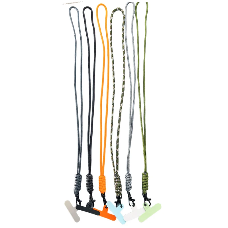 Enhanced Nylon Braided Adjustable Lanyard with Keychain and Wrist Strap