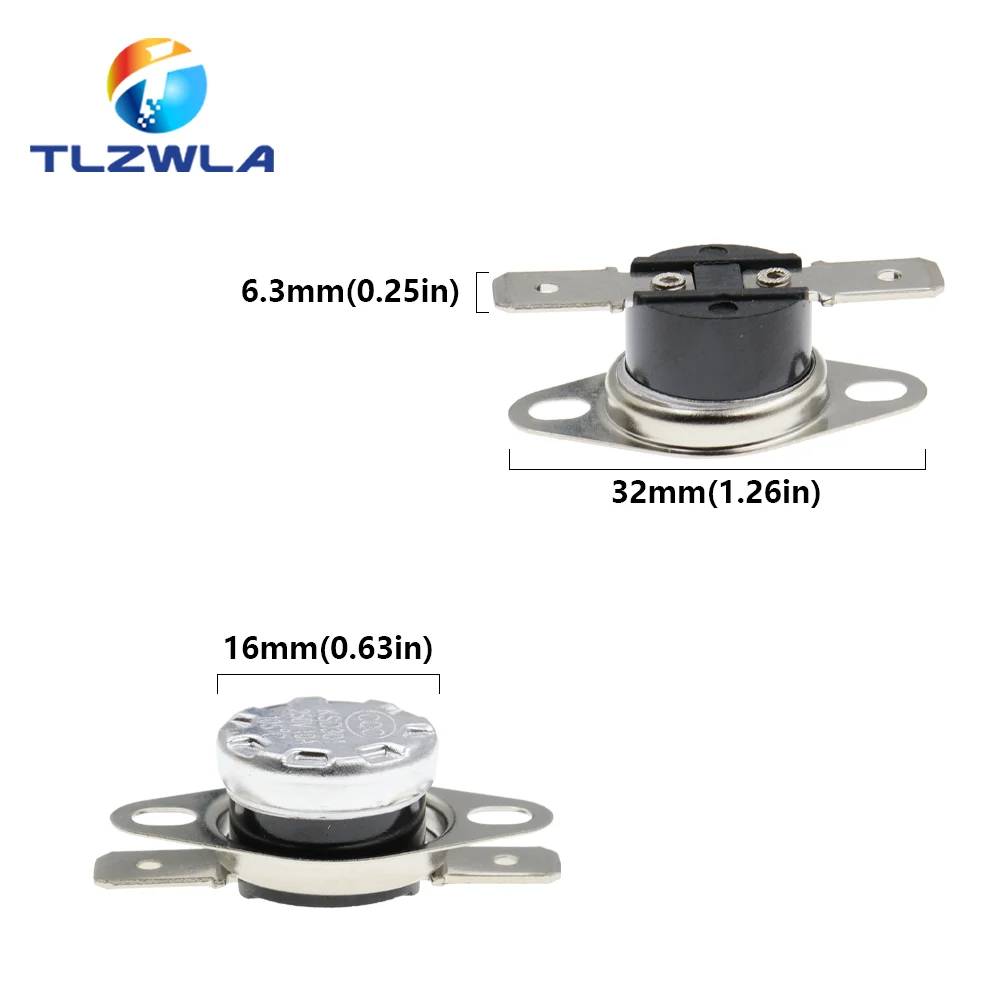 Temperature switch 1PCS normally open KSD301 10A 250V 0-160 degree normally closed bakelite KSD-301 thermostat sensor 50 60 65