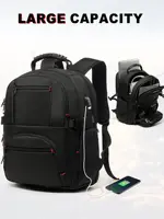 50L Extra Large Laptop Backpack with USB Charging, Travel Backpack for Men Women, Carry Backpack 17inch Black Executive Work Bag 1