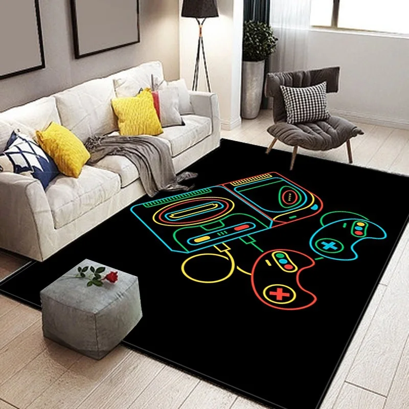 Cartoon Kid Carpet Game Controller Printed Carpets for Living Room Bedroom Floor Mat 3d Carpet Anti-slip Rug Tapis De Chambre 2