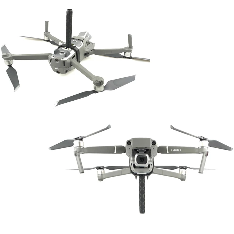 Support portatif pour bâton de selfie drone DJI Mavic 2 Pro et Zoom, montrant les fixations et la poignée.