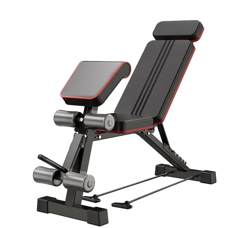 Adjustable Dumbbell Bench Pulling Rope Home Gym Equipment Weight Bench Roman Chair Multi Sit Up