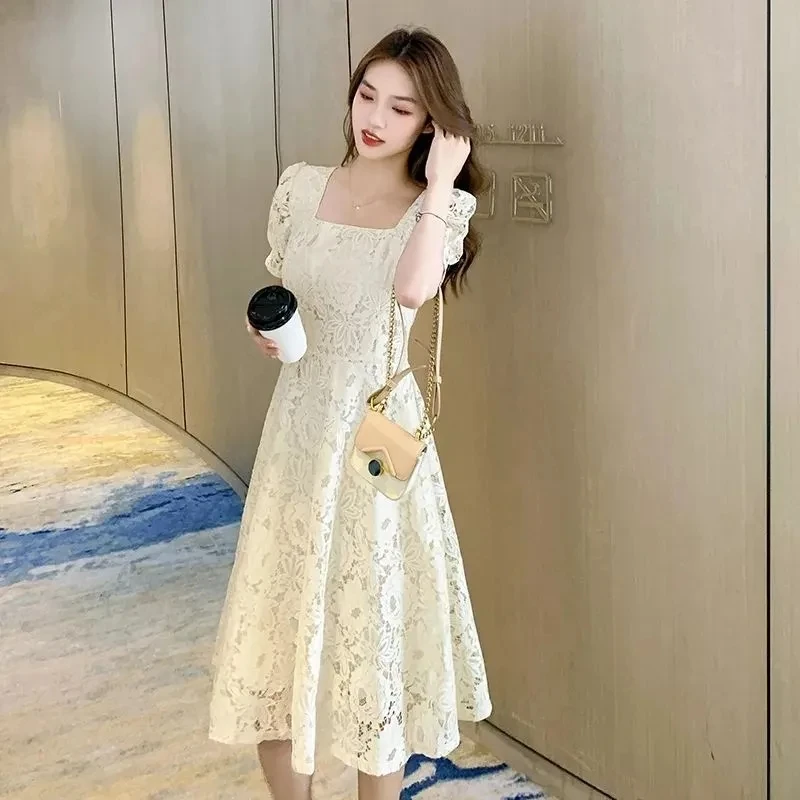 Large Size Loose Elegant Red Dress 2024 New Summer Fashion Ladies High Sense Niche Design First Love Temperament Long Skirt Tide