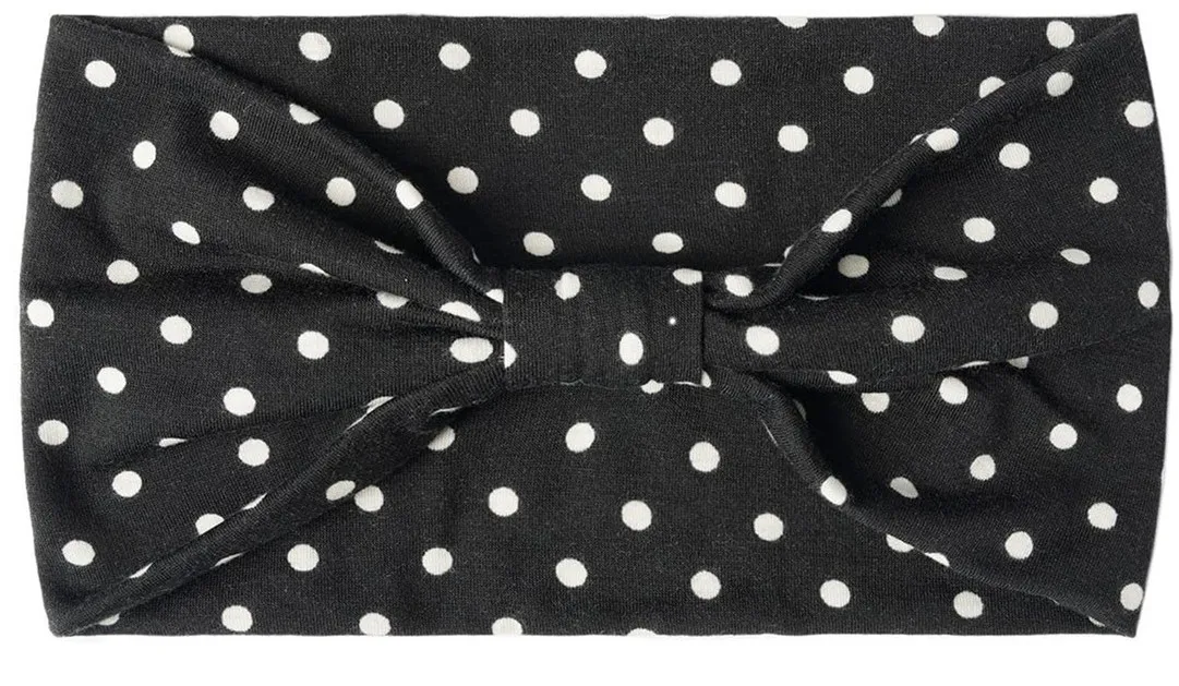Breite Stirnbänder für Frauen, gepunktet, geknotet, Kopfbedeckung, Turban, Yoga, Workout, Stirnbänder, Boho-Bandana aus Stretch-Baumwolle, Haar-Accessoires – Detail 5
