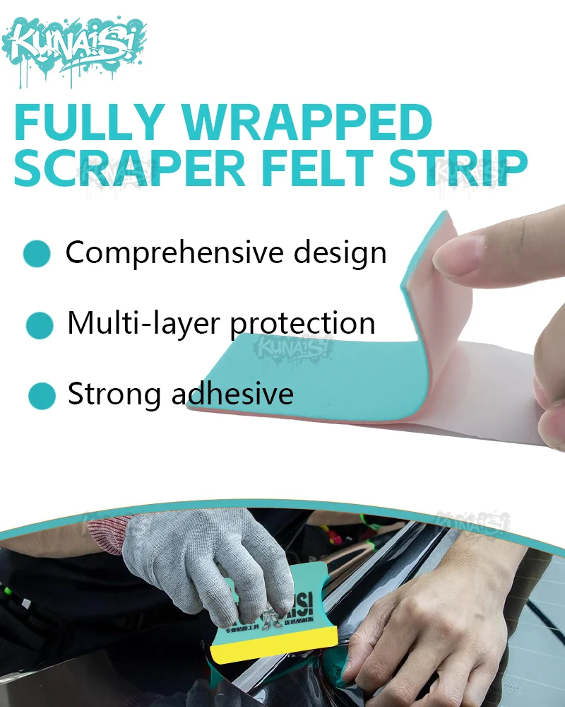 KUNAISI Auto Film Wrap Tool Kit Rakel Set Vinyl Schaber Cutter Fahrzeug Fenster Tönung Wrapping Werkzeuge Vinyl Spachtel Auto Zubehör – Detail 3