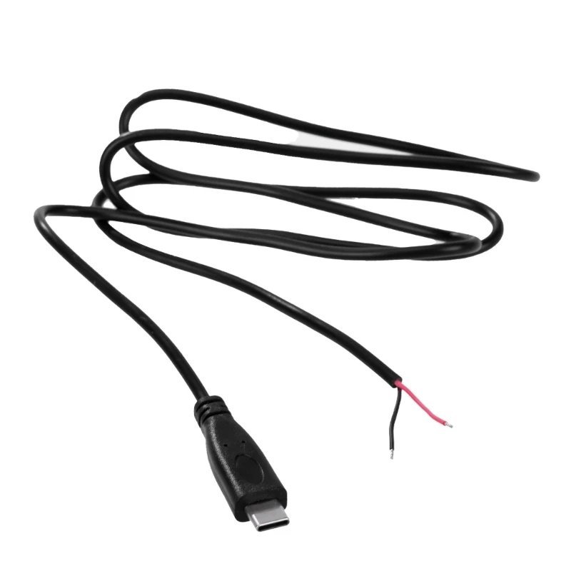

Прямой 90 градусов USB Тип C штепсельная вилка источник питания соединитель зарядного устройства 2 штырька ремонт кабеля DIY сварочный тип провод 25 см/1 м/2 м