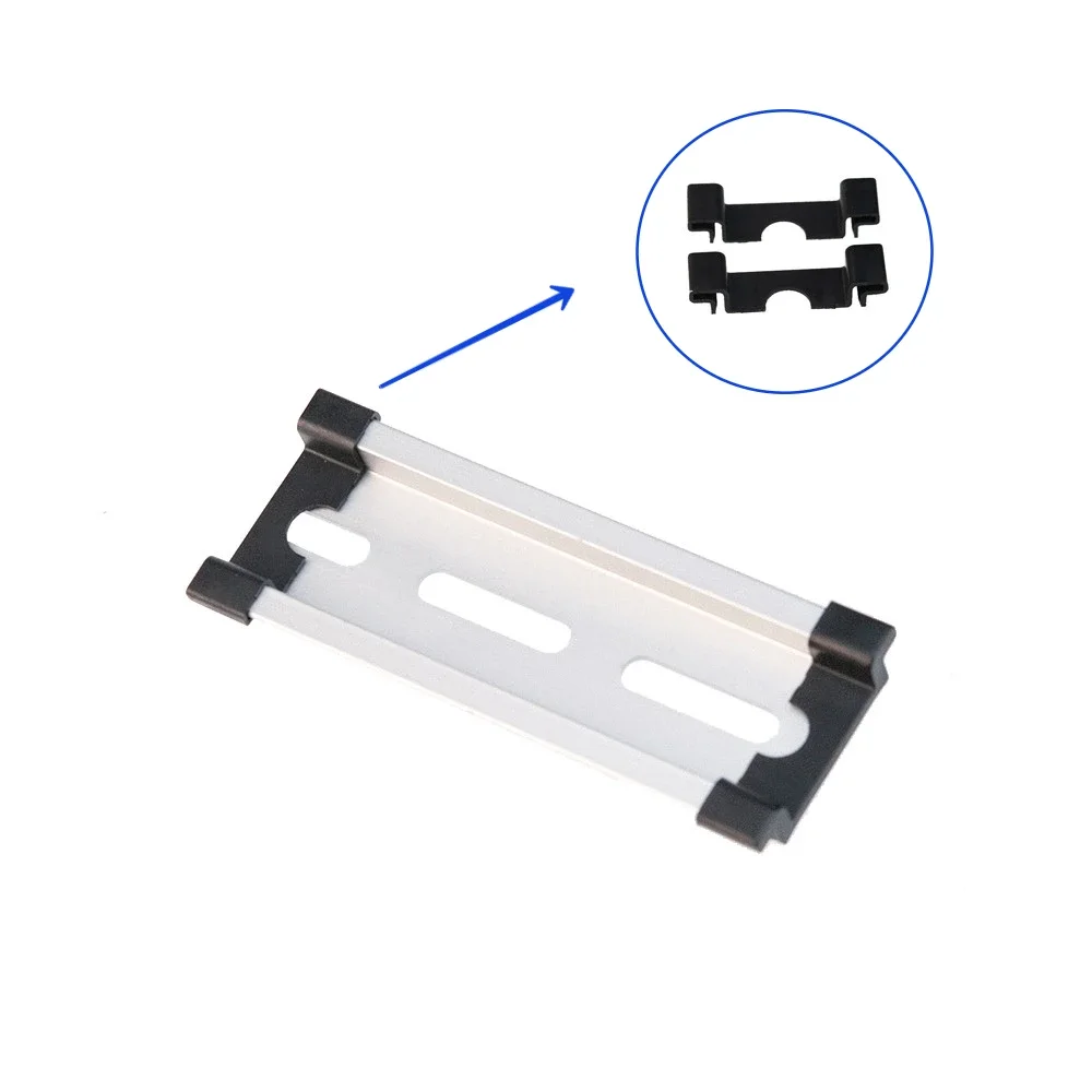 2 Pcs NS 35-HT Din Rail 7.5 Thickness End Cap Protector Clear Black For Din Rail Only End Caps