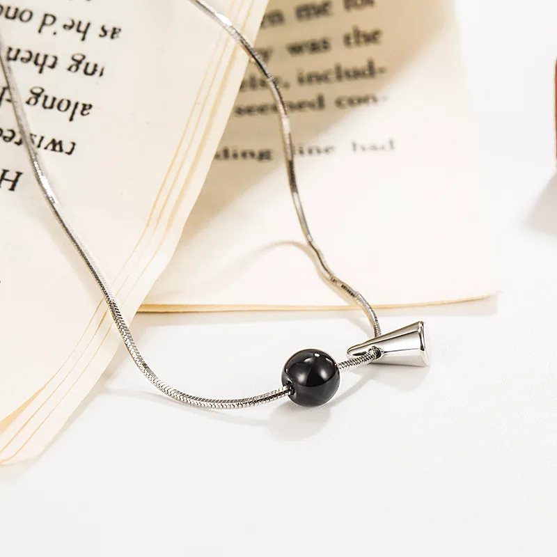 Фото Женское ожерелье из серебра 925 пробы с подвеской №3
