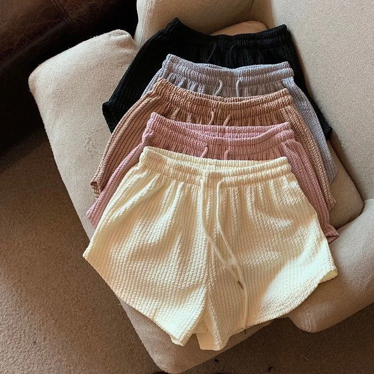 

Summer Women Shorts Solid Color Cozy Casual Loose Yoga Running Sports Shorts Breathable Streetwear Hot Teens Wide Leg Bottoms