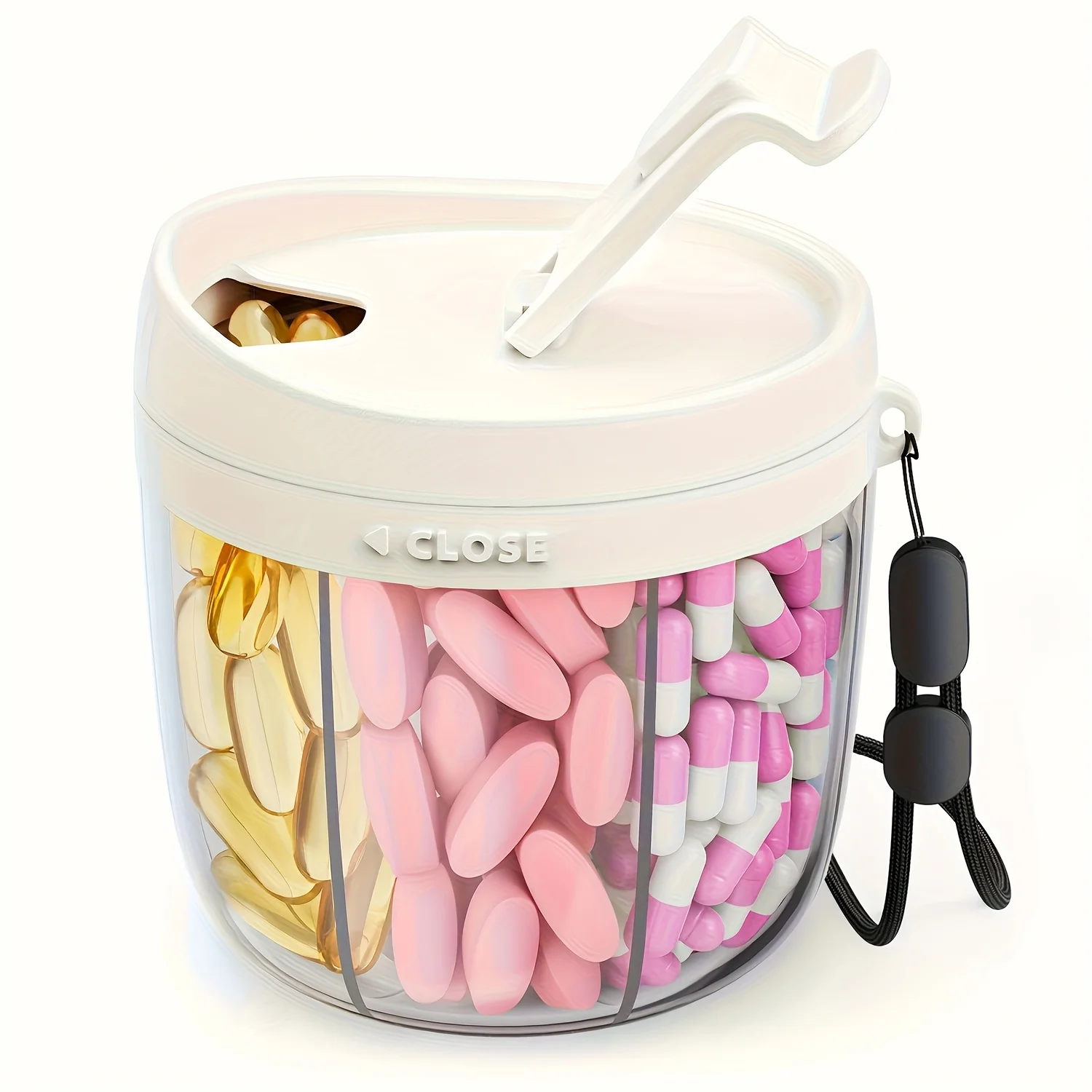 Large Capacity Plastic Medicine Box Portable Storage Box Waterproof Travel Pill Organizer for Tablets and Capsules Food Grade