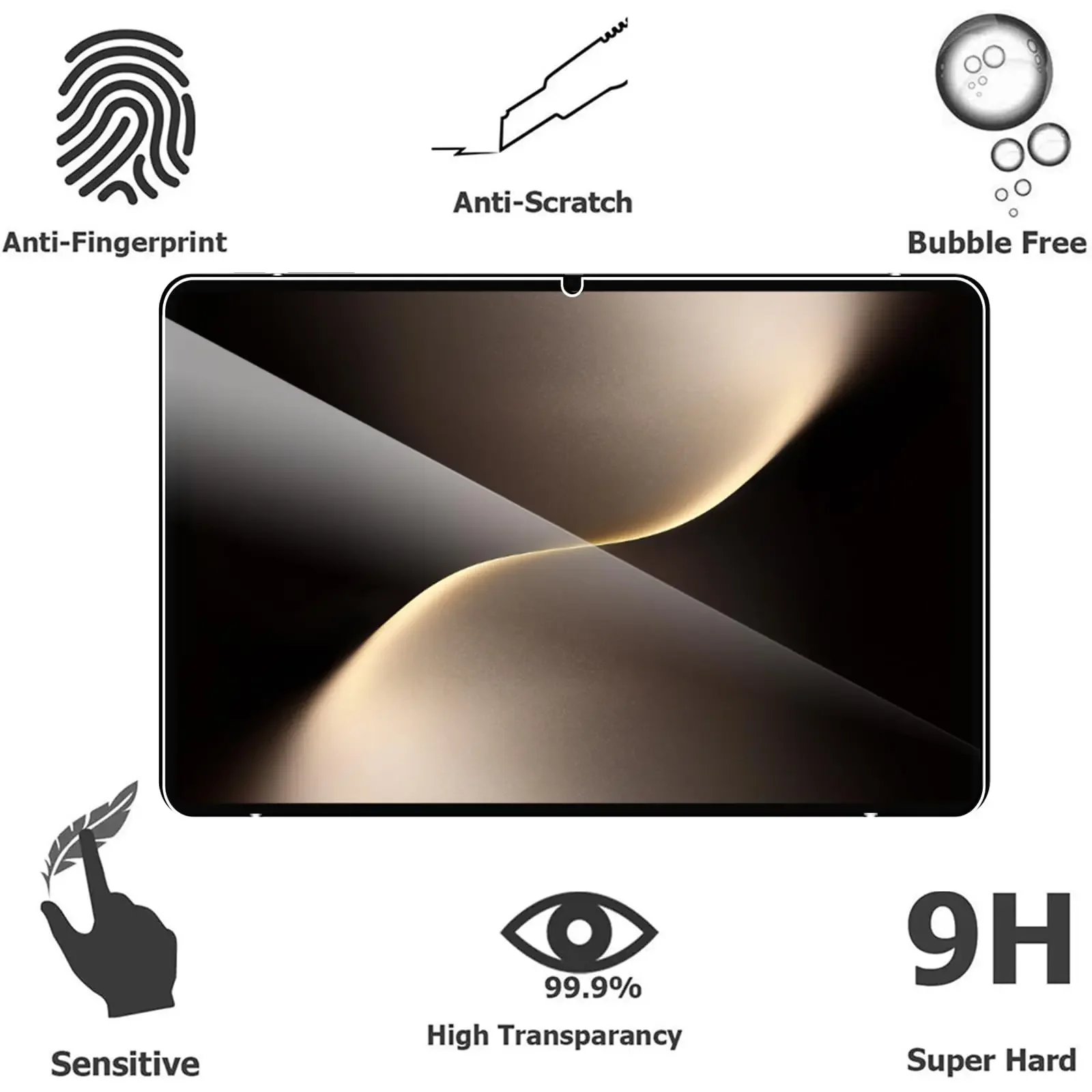 Premium 2PCS 9H Tempered Glass Screen Protector - Anti-Scratch HD Protective Film