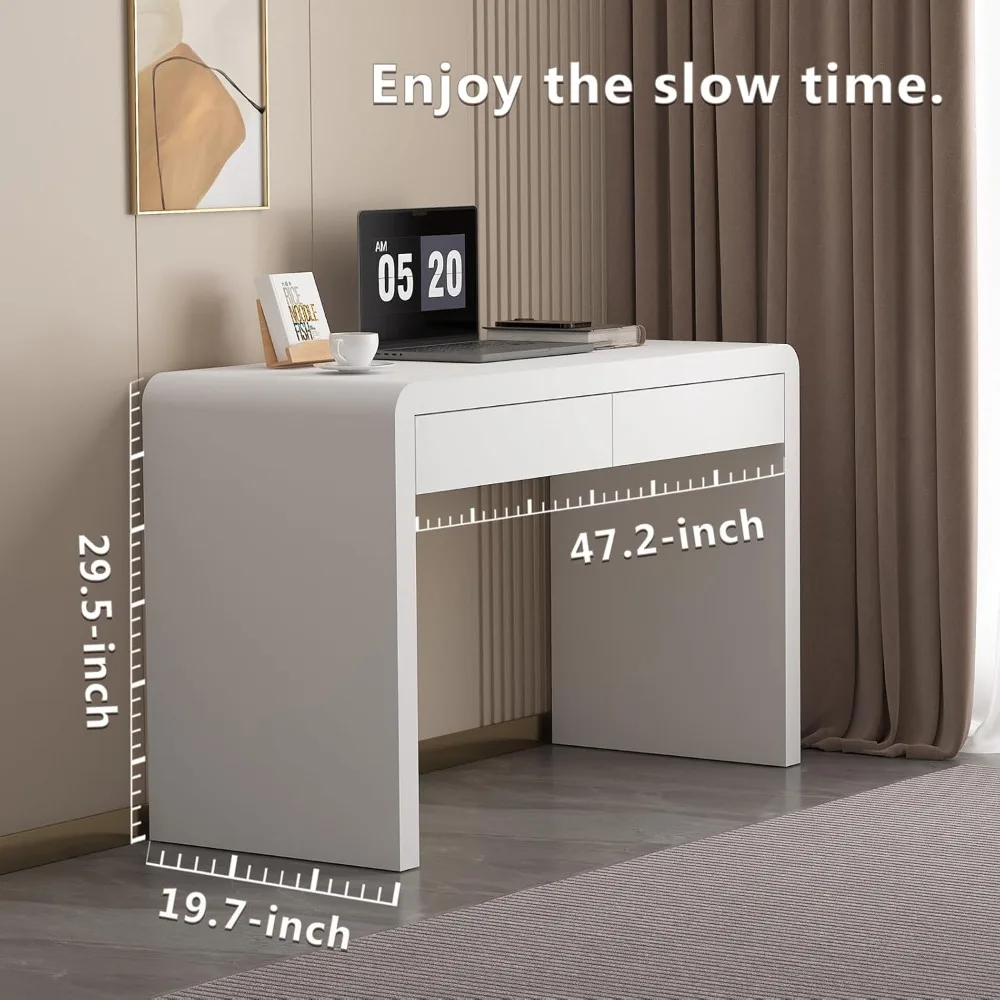 Computer and Gaming Desk with Drawers,  Kids' Writing Table, Three-Layer Lacquered Thick Wooden Board Work Desk 2