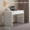 Computer and Gaming Desk with Drawers,  Kids' Writing Table, Three-Layer Lacquered Thick Wooden Board Work Desk 2