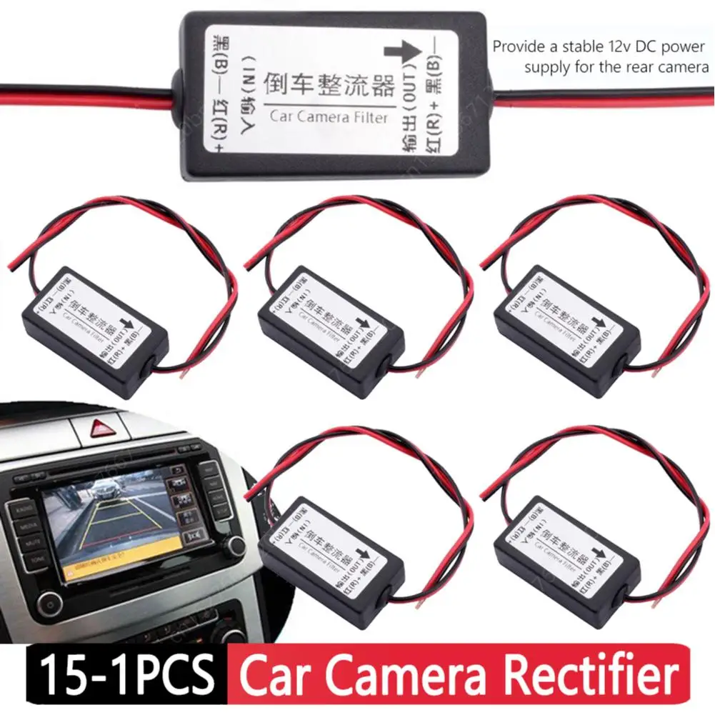2 Pezzi Filtro Raddrizzatore 12V DC Per Telecamera Retro - Relè Di Potenza Con Condensatore - Per Auto Tedesche/Americane - 2