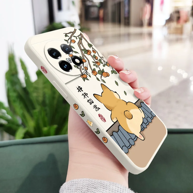 Adorable Animated Cat Liquid Silicone Phone Case