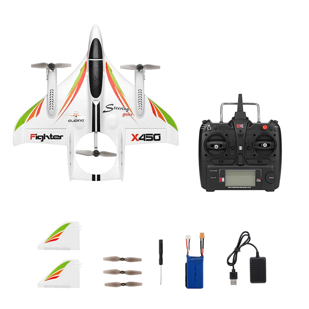 WLtoys XK X450 Original RC Airplane RC Glider Fixed Wing  Aircraft with 3 Models 2.4G 6CH 3D/6G RC Helicopters for Kids Adults 3