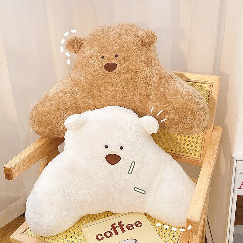 Cute Bear Reading Pillow Seat Cushion Back Plush Soft Chair Waist Throw Lumbar Support Almohada Lectura | Дом и сад