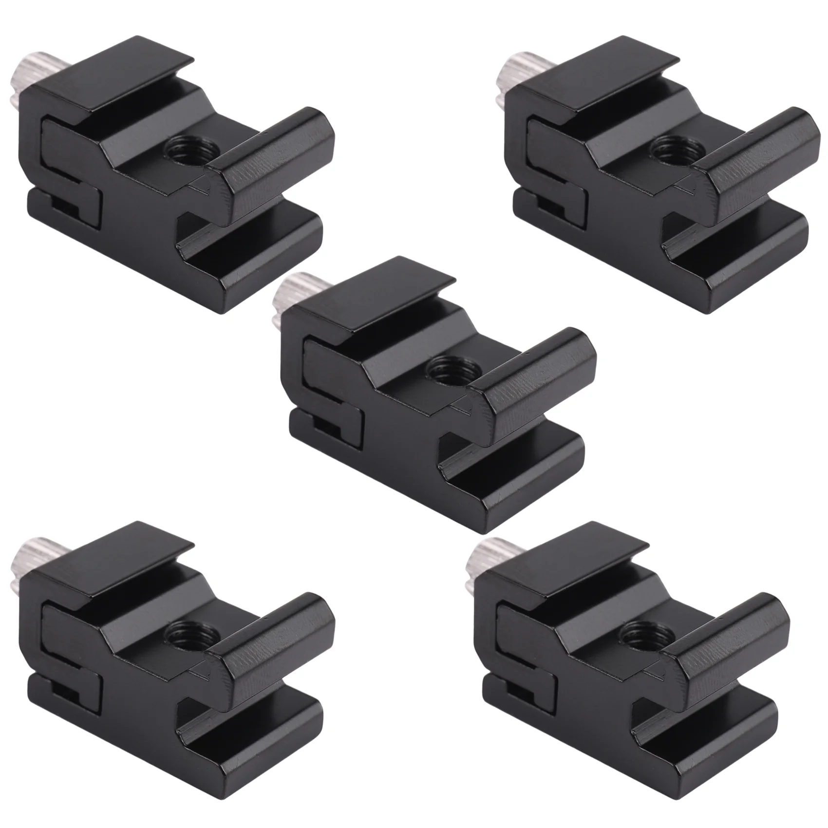 

5pcs Camera Metal Cold Shoe Hot Shoe Flash Bracket Mount Adapter With 1/4 Tripod Screw for Light Stand Tripod