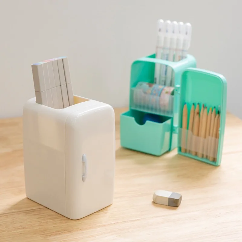 

Креативный дизайнерский держатель для ручек в холодильнике, пластиковые органайзеры, настольные держатели для карандашей, бесплатная доставка, Школьные Аксессуары, гаджеты