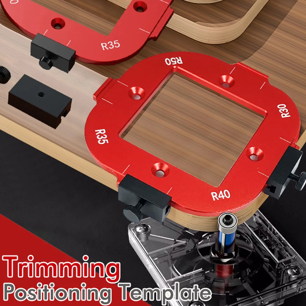 Woodworking Router Templates R10-R25/R30-R50 Radius Jig Corner Positioning Mold Arc Template Woodworking Hand Tool