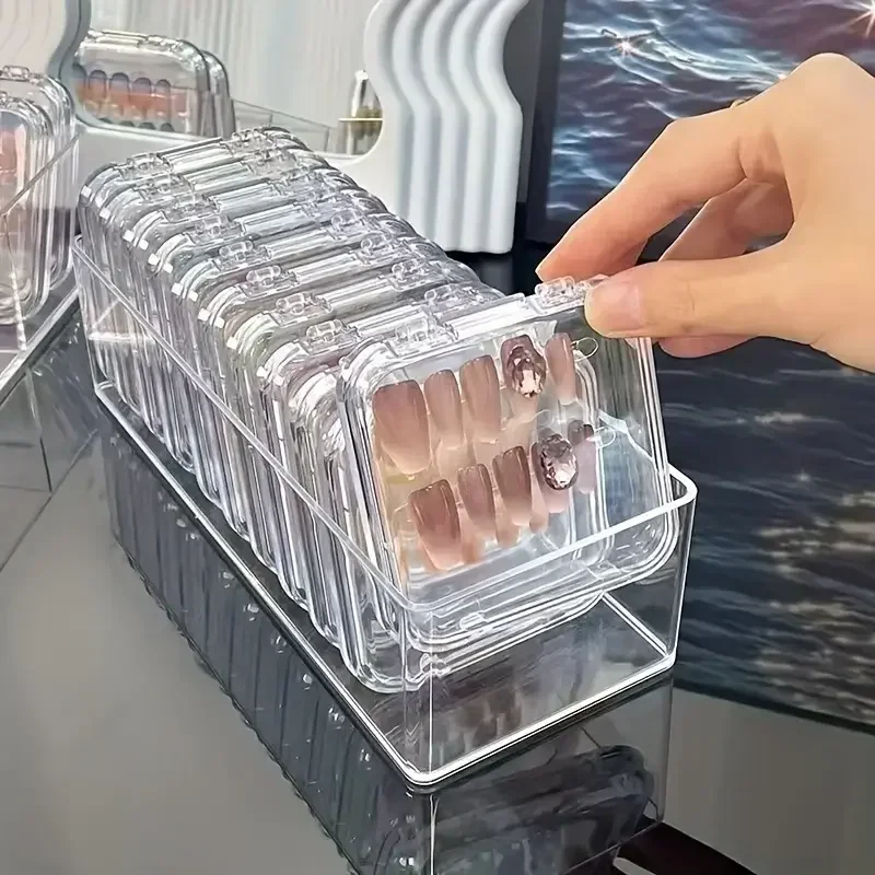 Press-on Nail Storage Box Acrylic Transparent Container
