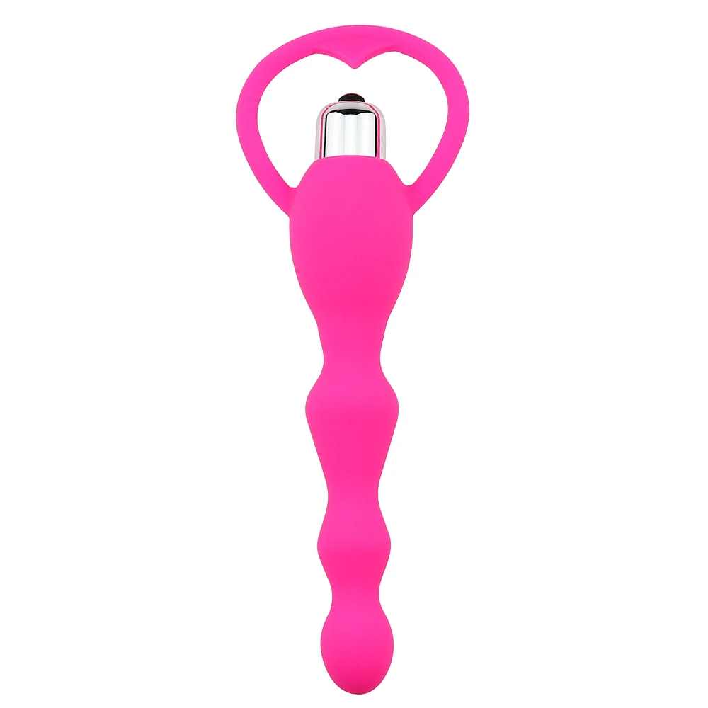 Long Anal Vibrator Butt Plug Silicone Vibrating Anal Beads Gay Toy Male Prostate Massage Sex Toys for Women Men Adult Products