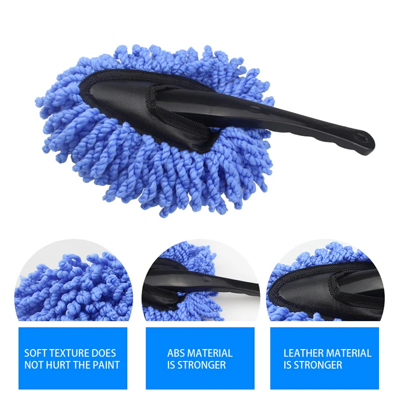 

Car Cleaning Brush Super Soft Microfiber Car Duster Mop Interior and Exterior Cleaning Dirt Dust Brush Tool Auto Accessories