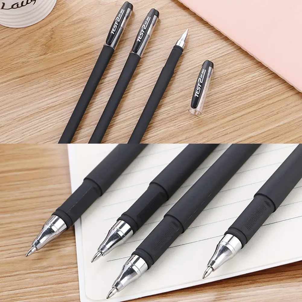

1pc 0.5mm Gel Pen Set Black Matte Writing Supplies Water Pens Student Exam Office Accessories Stationary Back To School