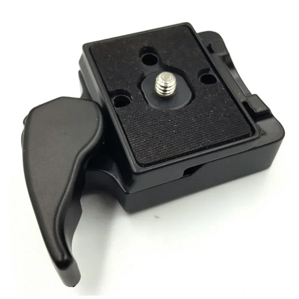 1/4in Camera Quick Mount Seat Assembly Metal Tripod Heads Mount Adapter with Manfrotto 200PL-14 Compat Plate Tripod Accessories for Camera Head Adapter Quick Release Connector Mount