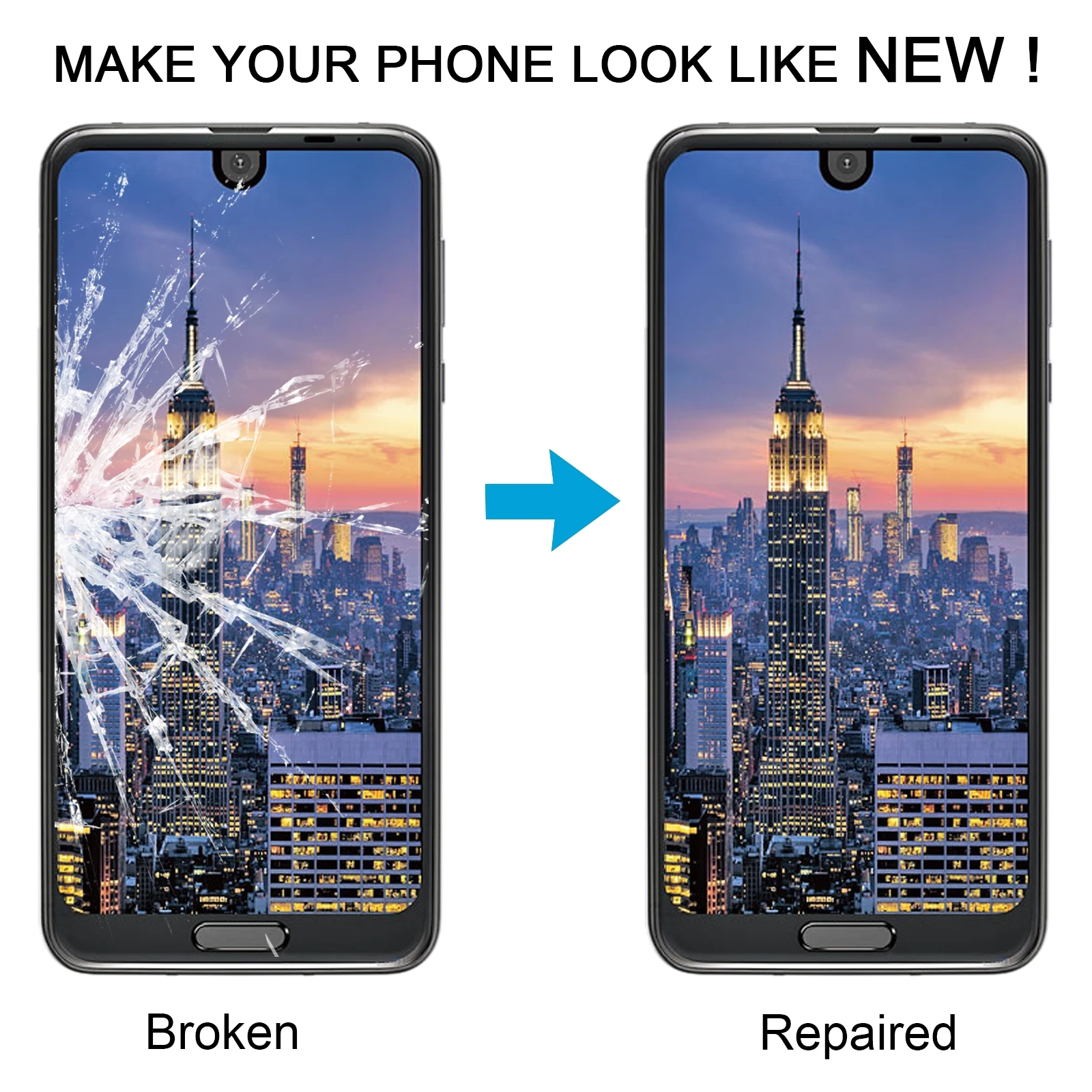 Premium Black Touch Panel Replacement for Smartphone Display Repair
