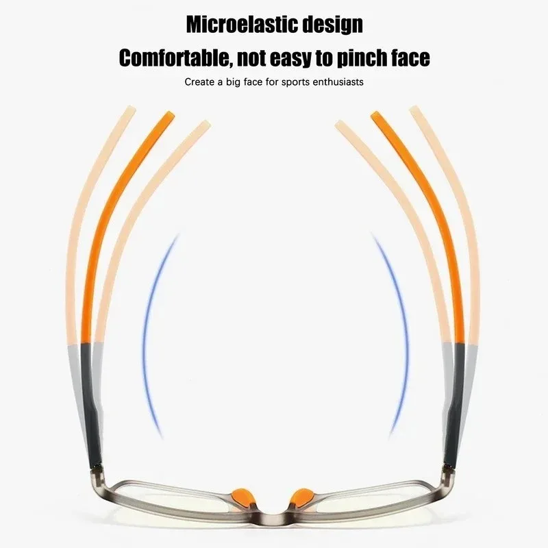 3Pcs Klassische Sport Lesebrille Quadratischen Rahmen HD Anti Blaues Licht Gläser Anti Müdigkeit Tragbare Computer Spiel Gläser + 1,0 ~ + 4,0 – Detail 6