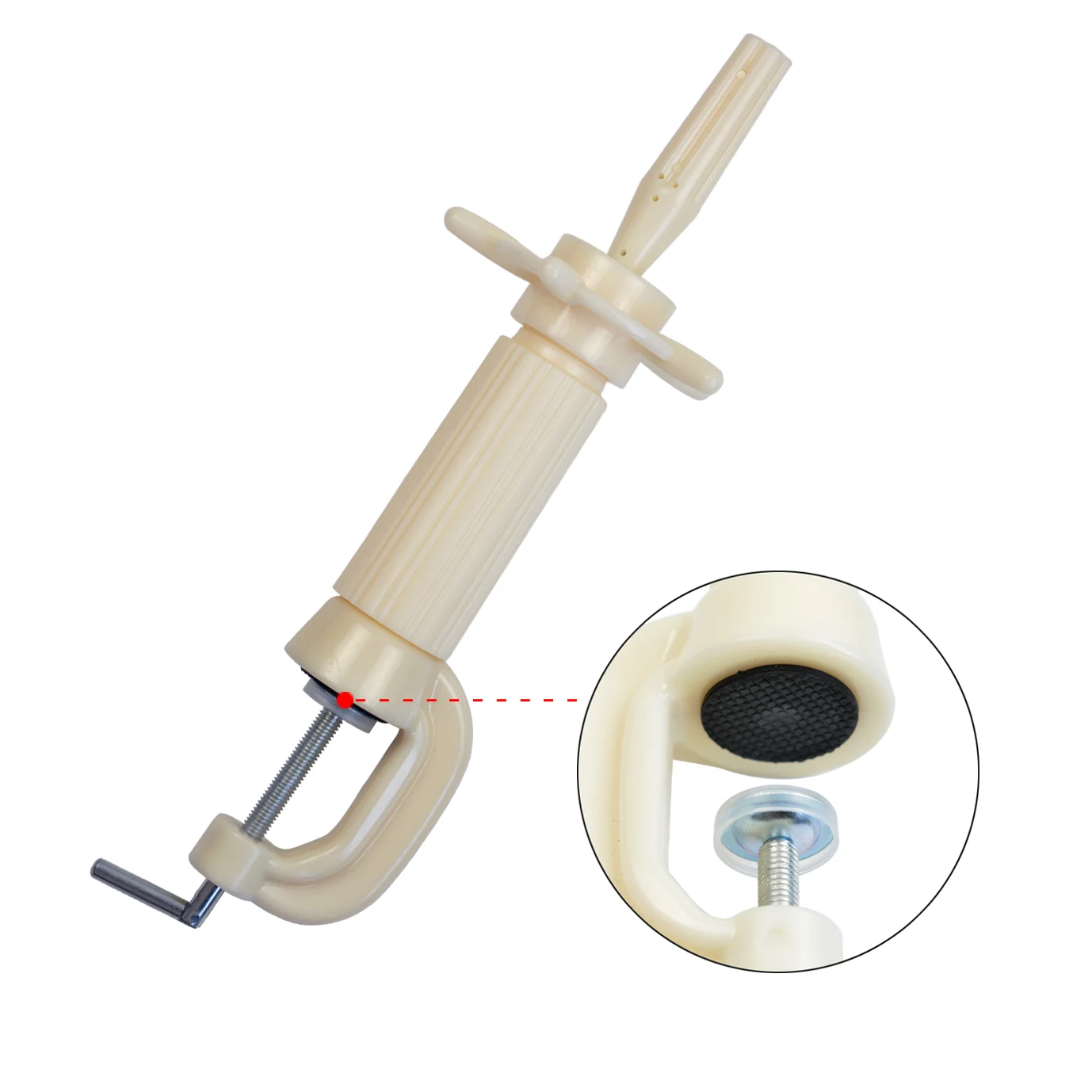 클램프형 베이스가 있는 조절 가능한 가발 스탠드, 미용 연습용 가벼운 휴대용 가발 홀더