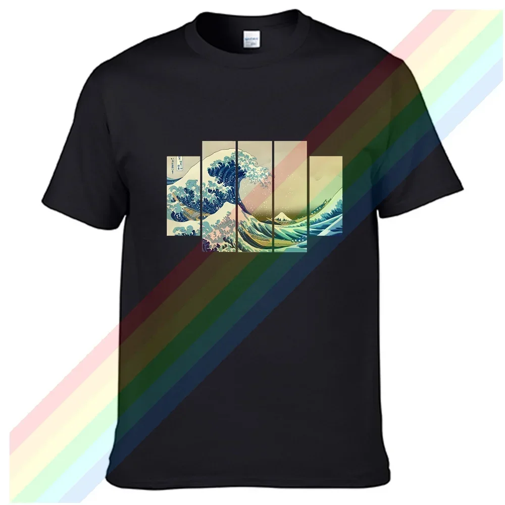 

volcom summer wave men Amazing quality rip black curl t-shirt Split Screen logo classic representation beach roxy topsNO11