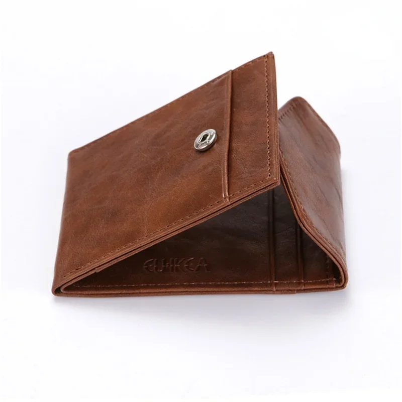 Leather Wallet Mens Wallet Card Holder Fashion Wallet Card Holder Wallet RFID Wallet Women Men Mini Ultrathin Leather Wallet Slim Coins Purse Credit ID & Card Holders Card Cases