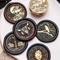 1pc Wax Seal Stamp Head Skull Skeleton Ghost Octopus Witch Pirate For Cards Envelopes Halloween Wedding Invitations Scrapbooking