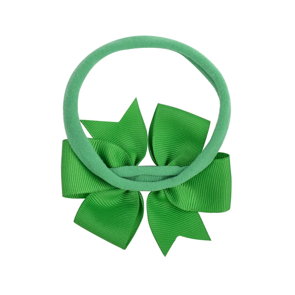 8Pcs/Set Solid Color Nylon Six Ears Bows Headband for Baby Bowknot Elastic Hair Band Handmade Headwear Girls Hair Accessories 5