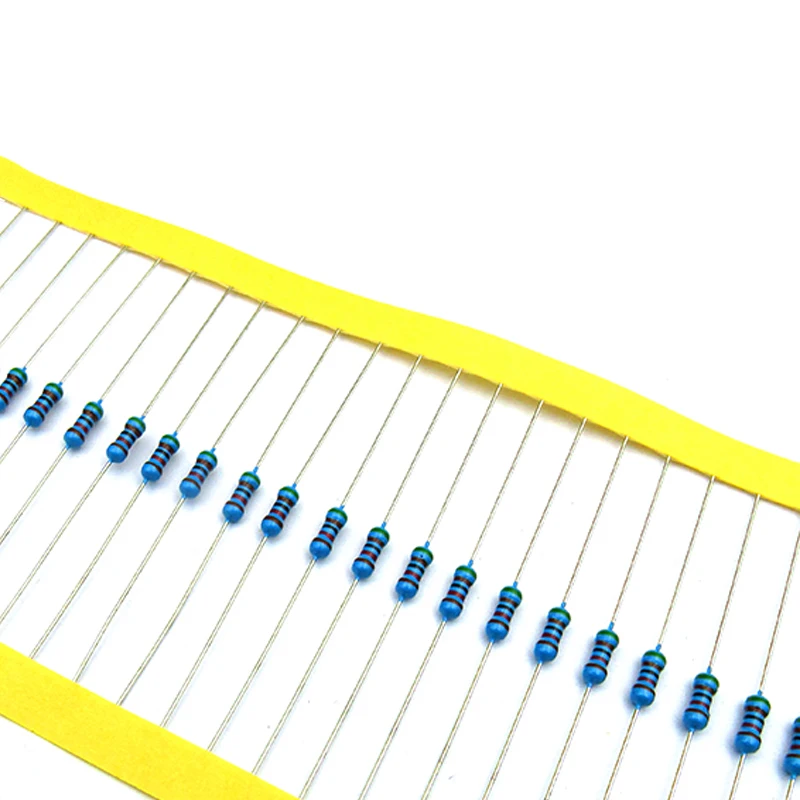 1% Metal Film Resistors 1/2W 1&Omega;~4.7M&Omega; 0.5W 4.7 10 47 100 200 470 910 1K 4.7K 10K 22K 100K 220K 470K 910K 1M 2.2M ohm 50pcs