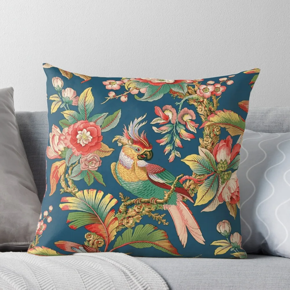 

Antique French Chinoiserie in Blue Throw Pillow Decorative Sofa Cushion Couch Pillows Custom Cushion Photo