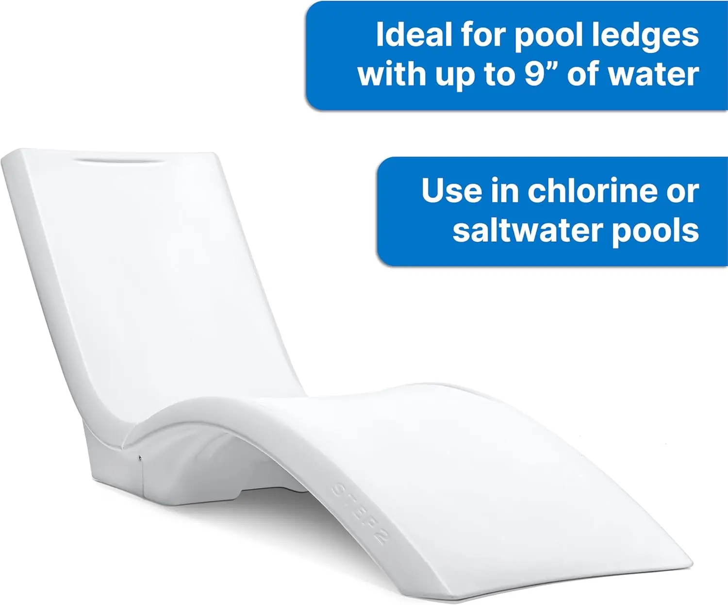 Pool Lounger, Waterproof Patio Furniture, Pool Lounge Chair for Sun Shelf, Use in Pools with  Shelves Up to 9-Inches Deep 6